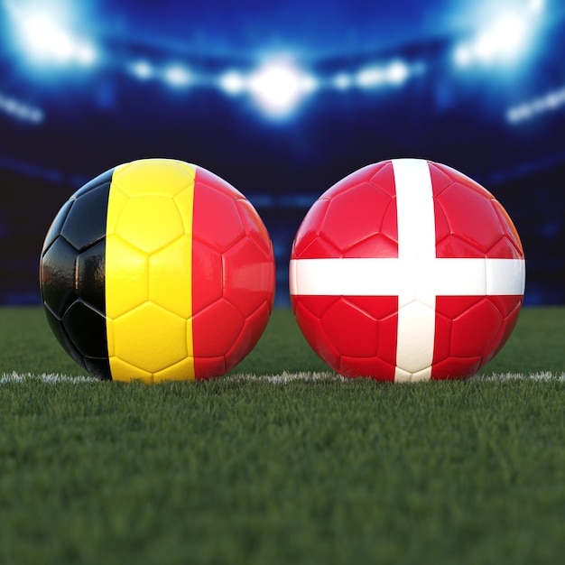 Photo match de football belgique vs danemark