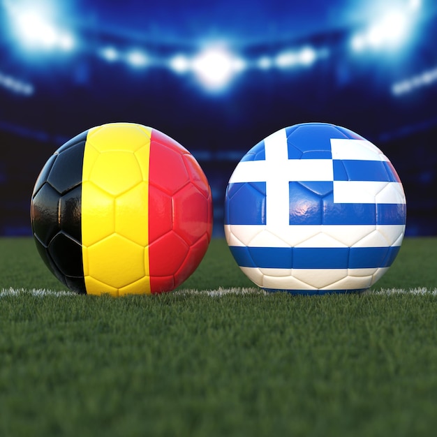 Match de football Belgique vs Grèce