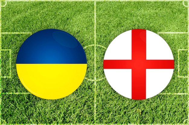 Match De Football Entre L'ukraine Et L'angleterre