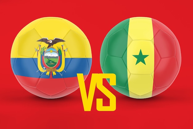 Match de football Equateur contre Sénégal