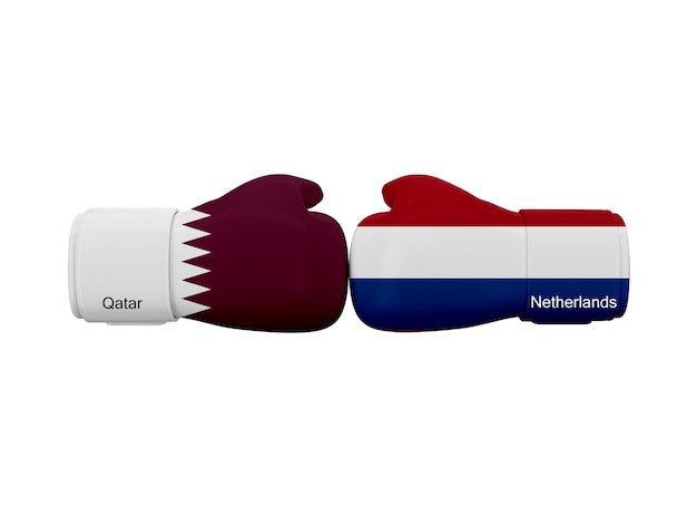 Match de football Qatar vs Pays-Bas. compétition de football. Coupe du monde de football du Qatar 2022.