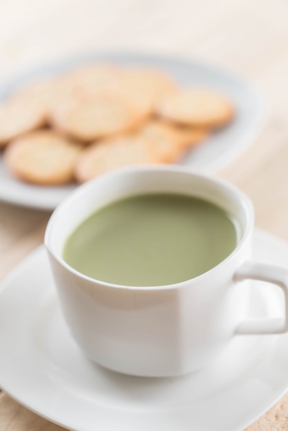 matcha latte chaud