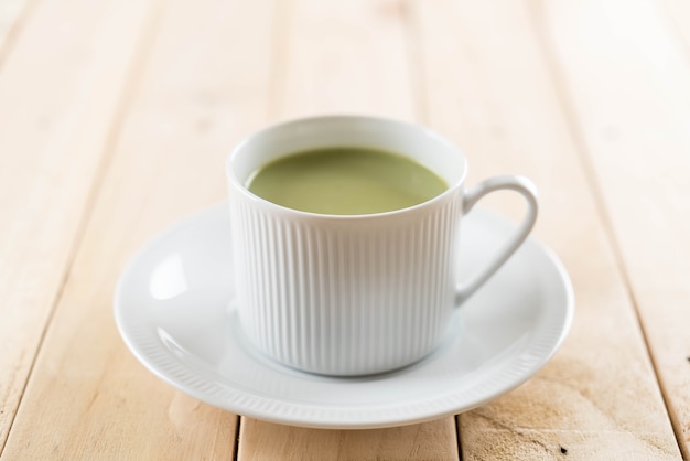 matcha latte chaud