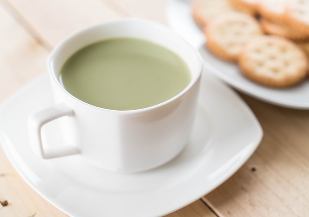 matcha latte chaud