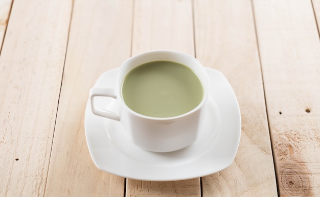 matcha latte chaud