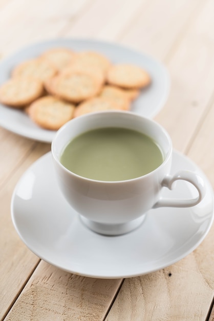 matcha latte chaud