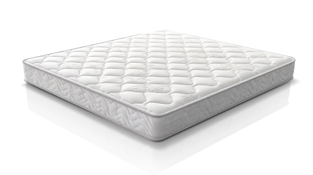 Matelas isolé sur fond blanc