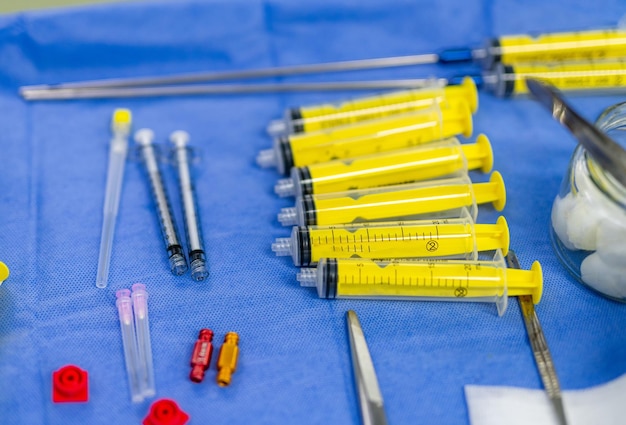 Matériel d'injection dans un hôpital moderne Appareils de collecte de sang de laboratoire