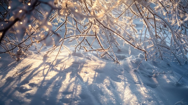 Le matin brille à travers l'hiver Embrace