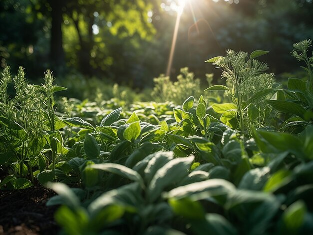 matin dans les bois Créé avec Ai générative