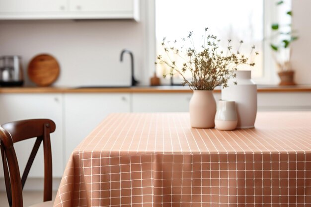 Un matin serein à la table de la cuisine