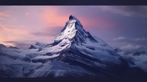 Le Matterhorn Suisse Italie sommet de la montagne emblématique alpine créé avec la technologie d'IA générative