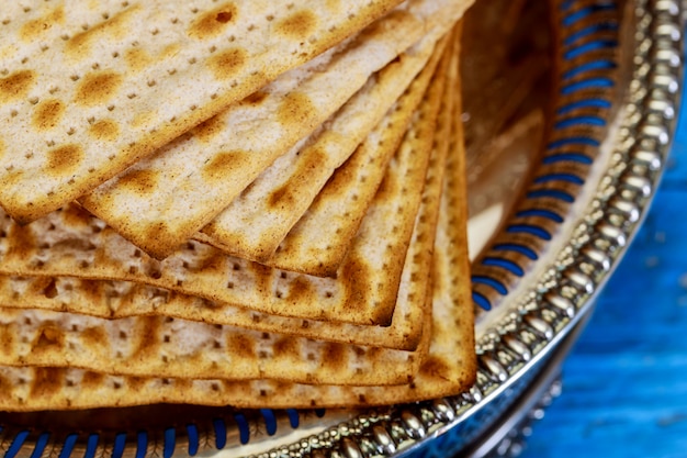 Matza juive sur pain sans levain Pâque