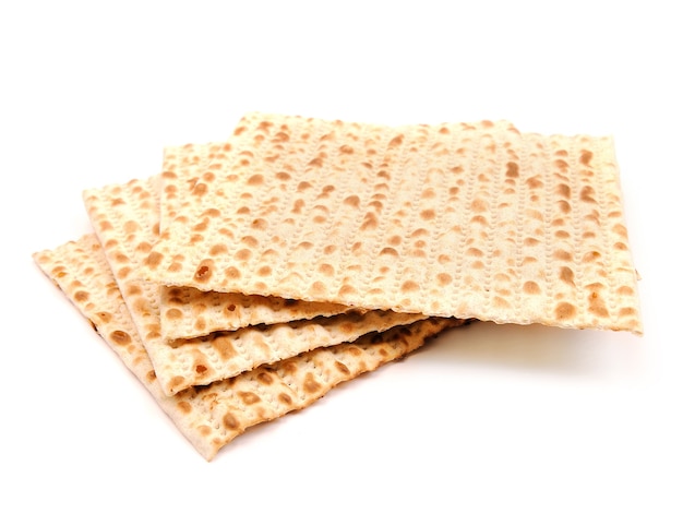 Matzo, isolé sur blanc