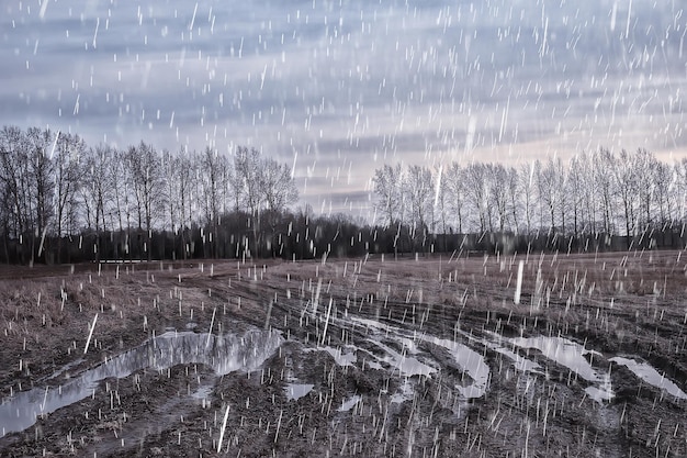 mauvais temps pluie vent, arrière-plan concept automne