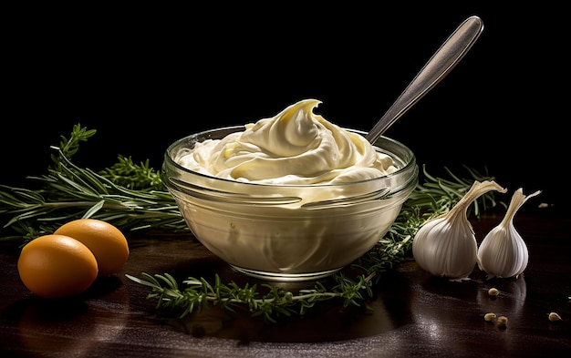 mayonnaise maison dans un bol