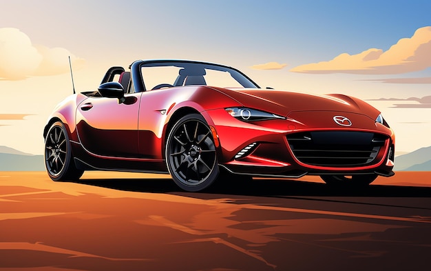 Photo mazda mx5 ia générative