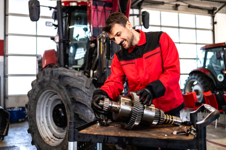 Mécanisme de réparation et d'entretien des transmissions pour tracteurs et machines agricoles