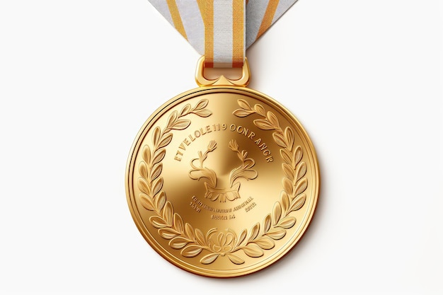 médaille d'or sur fond blanc