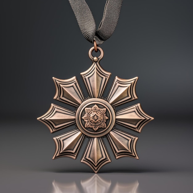 Des médailles métalliques en bronze de la croix de Malte captivantes dévoilent un emblème de style militaire avec un poli
