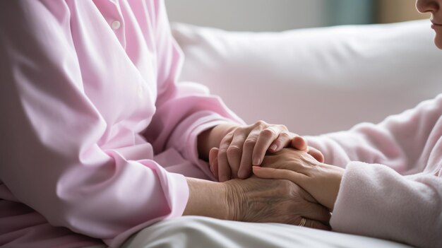 Un médecin asiatique souriant et une femme âgée.