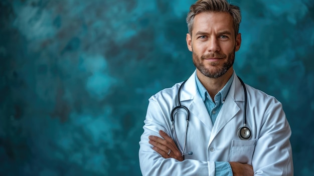 Médecin expérimenté souriant dans le portrait de la Journée nationale des médecins