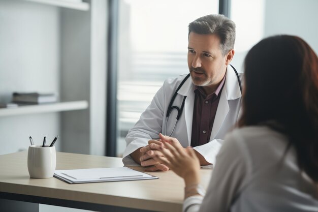 Le médecin et le patient en consultation