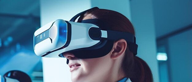 médecins et représentants des ventes pharmaceutiques utilisant des lunettes de protection vr