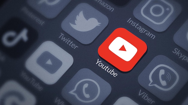 Photo médias sociaux youtube 3d pour le marketing