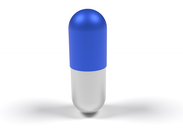 Médicament. Pilule capsule 3D isolé sur blanc