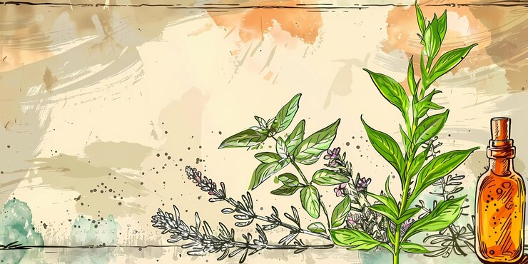 Photo médicine alternative avec des herbes médicinales image de fond