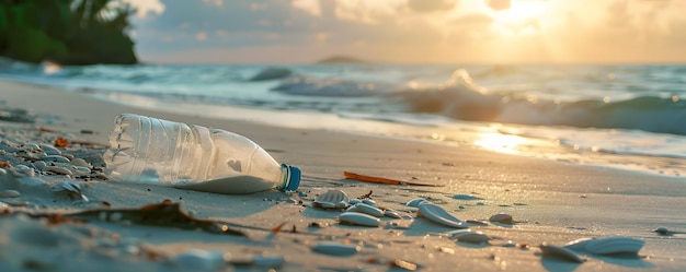 Photo méditation sur le nettoyage des plages et la conservation des océans