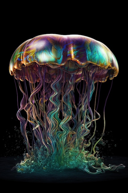 Une méduse est montrée dans cette illustration.