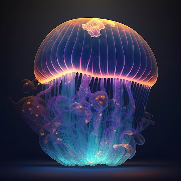 méduse géante de l'espace lumineux
