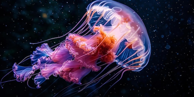Des méduses éthériques glissent dans les eaux sombres de l'océan