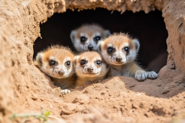 Meerkats Alert à l'entrée