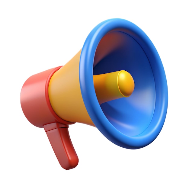 un mégaphone coloré