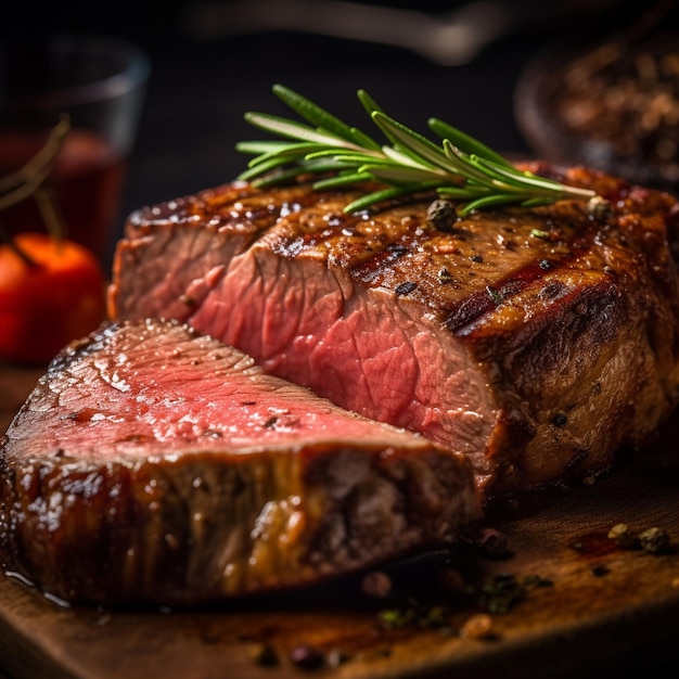 Le meilleur steak du monde entier, il est parfaitement assaisonné et contient une délicieuse sauce