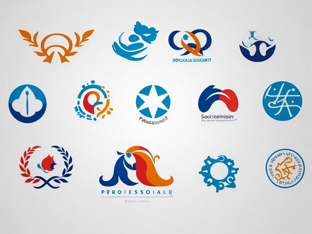 Photo meilleure collection de logos logos abstraits géométriques conception d'icônes
