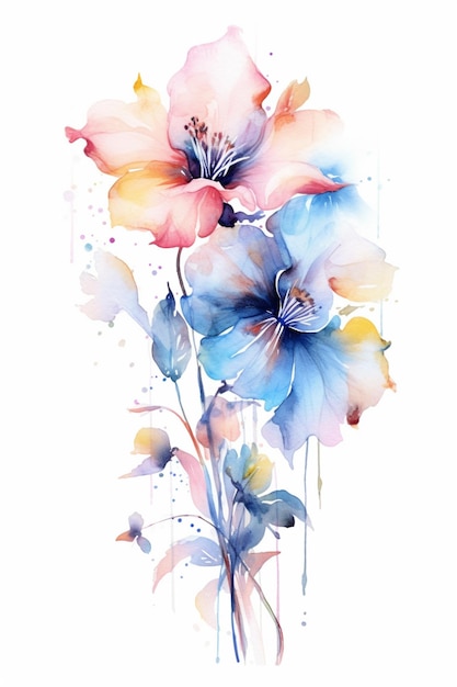 meilleure fleur aquarelle