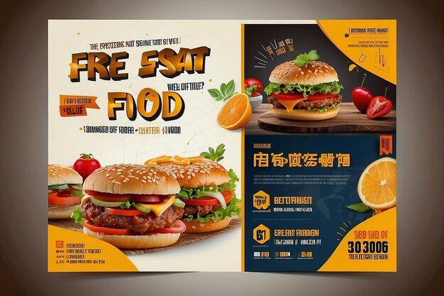 Meilleure offre de modèle de conception de bannière web de nourriture fsat
