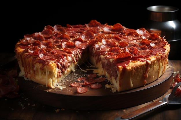 La meilleure photographie d'image de pizza avec des bords croustillants