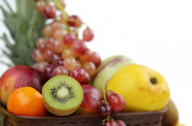 Mélange d'aliments biologiques végétariens Fruits frais colorés