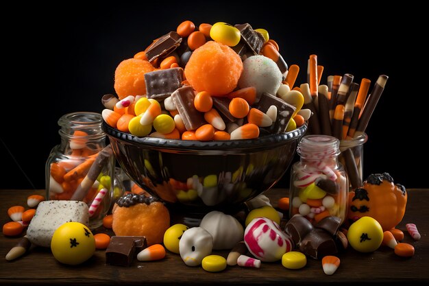 Le mélange de bonbons d'Halloween