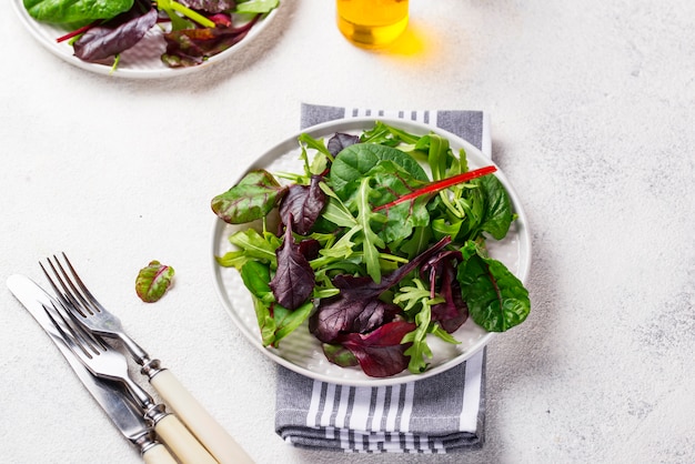 Mélange de feuilles de salade verte