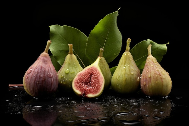 Photo un mélange de figues mûres débordant de douceur