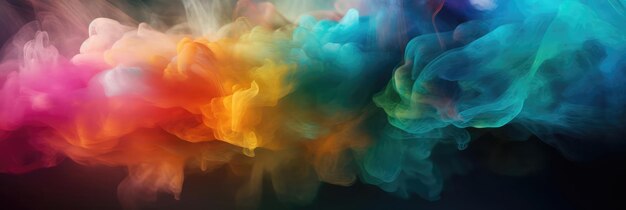 Un mélange flou de couleurs créant un arrière-plan à effet éthéré Generative AI