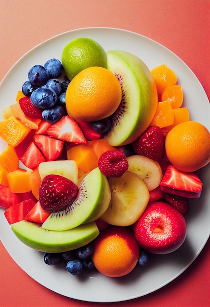 Mélange de fruits salade de fruits fraise kivi