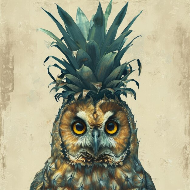 Un mélange d'un hibou et d'un ananas v 6 ID de travail 21fe3a3b402f4340bdfe3fb68a18b0c1