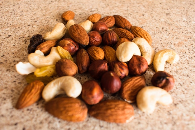 mélange de noix pour une alimentation saine